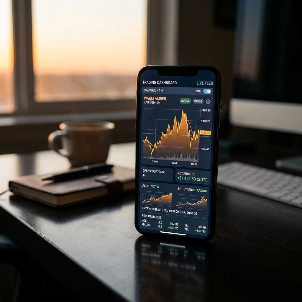 Bitcode Prime crypto trading dashboard displaying Bitcoin and Ethereum positions